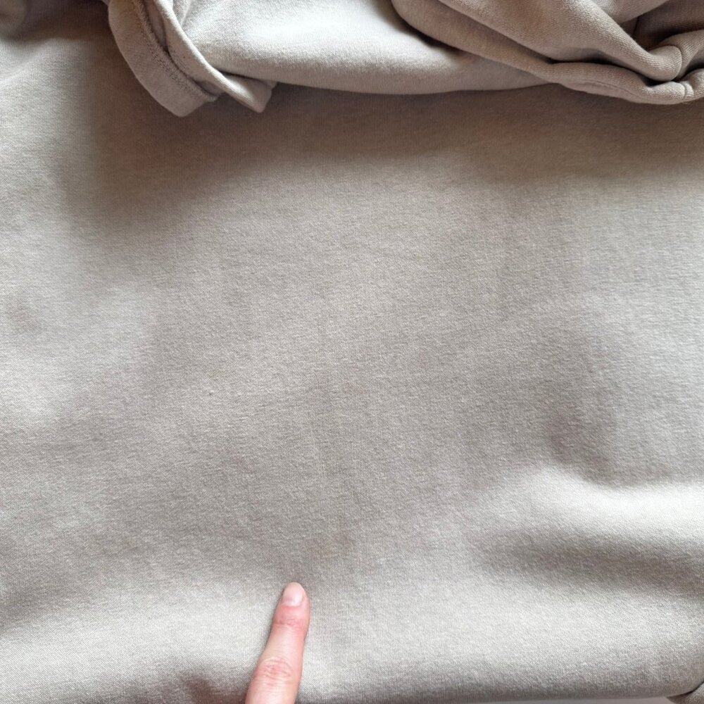 H&M Beige Oversized Hooded Sleeveless Long Sweatshirt Knit Dress sz XL - Picture 8 of 8